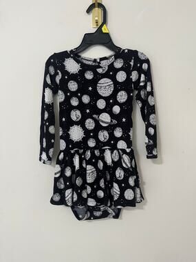 Bums & Roses "I Need Space" Ruffle Twirl Dress Bodysuit